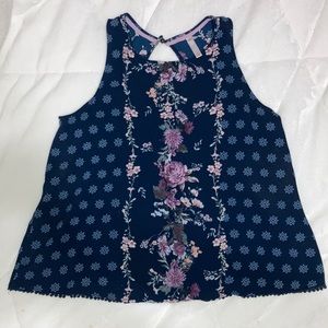 L Xhilaration navy blue blouse